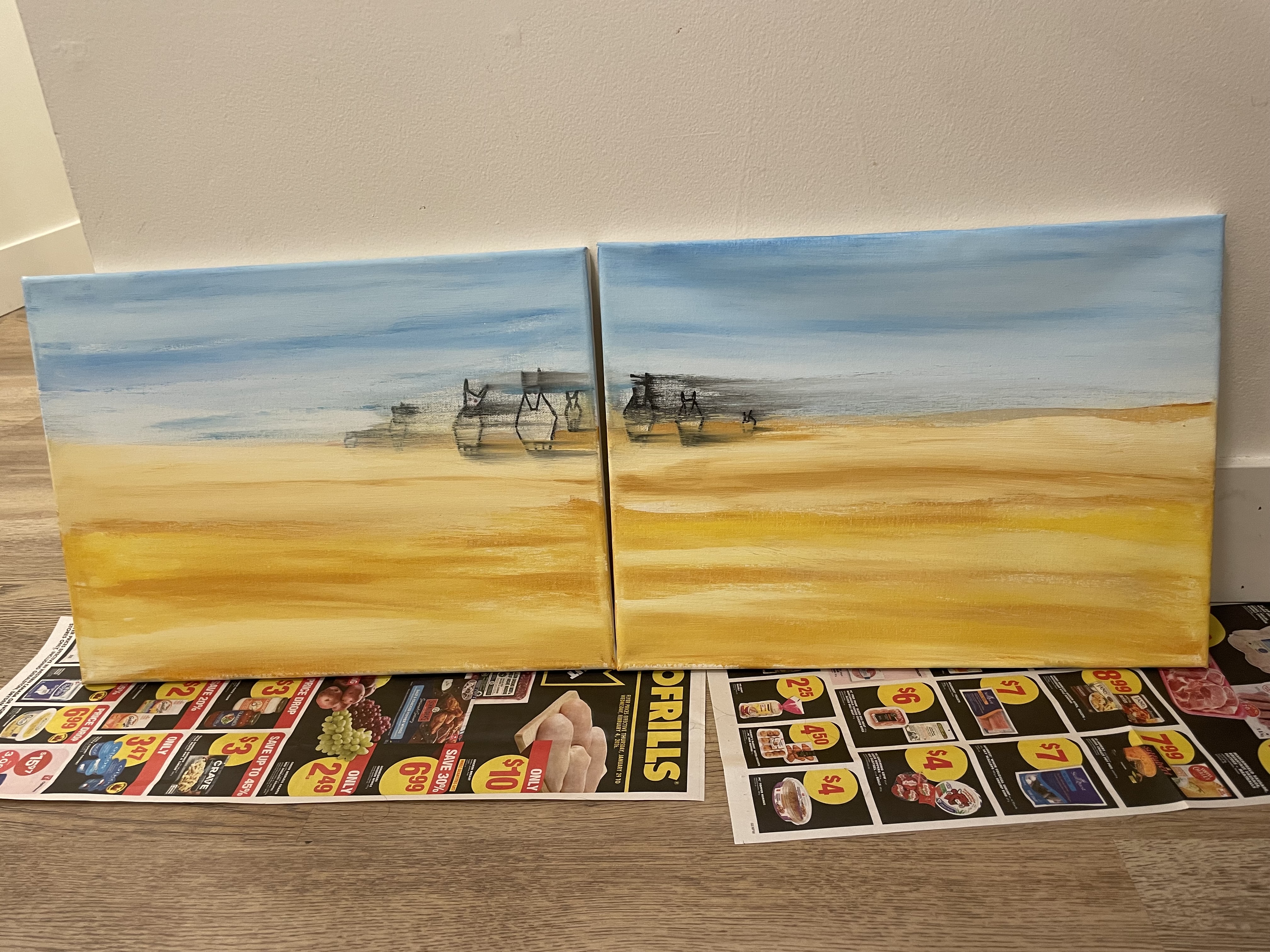 Degradation — close-up of the painting surface